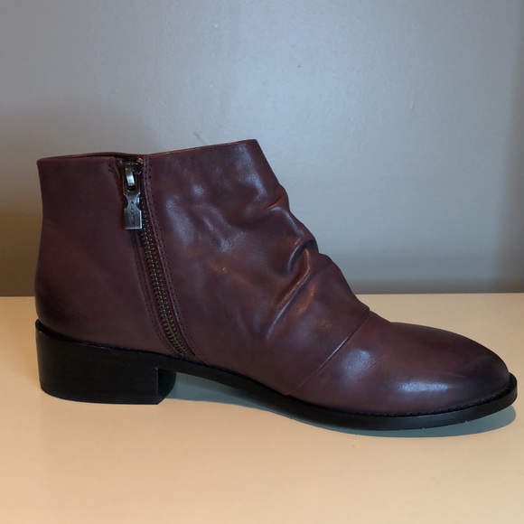 Salvia Nevis Brunello Butter Napa Leather brown zip ankle boots - Picture 9 of 16
